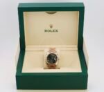Rolex Day-Date 40 Rose Gold Olive Green Roman Dial & Fluted Bezel President Bracelet 228235 - - 图片 3