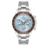 Rolex Daytona Ice Blue Diamond Dial Platinum Chronograph Watch 116506