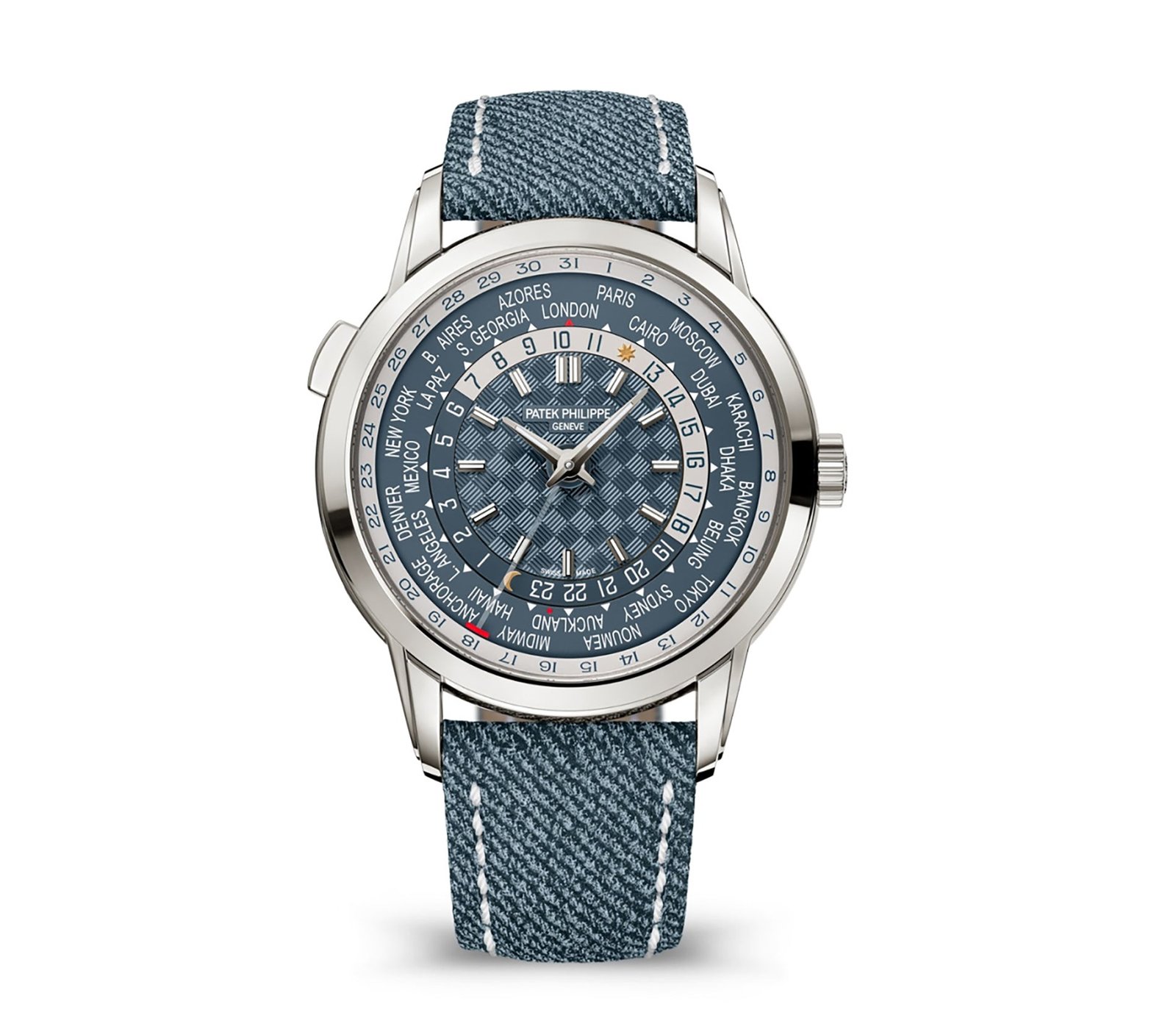 14795.jpg 40mm 18k White Gold Case World Time - 图片 1