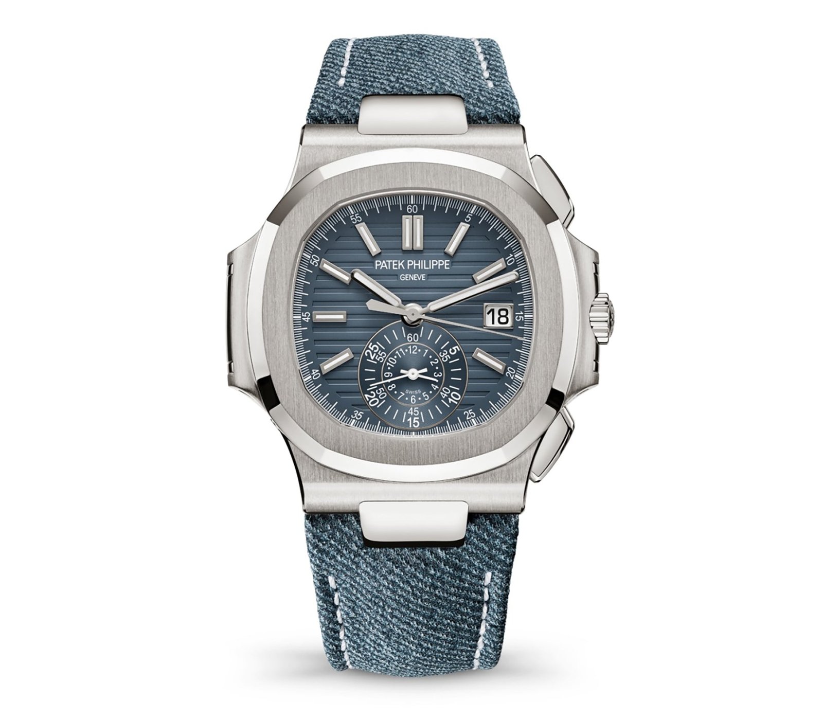 14797.jpg 41mm Flyback Chronograph Blue Dial 18k White Gold Denim - Image 1
