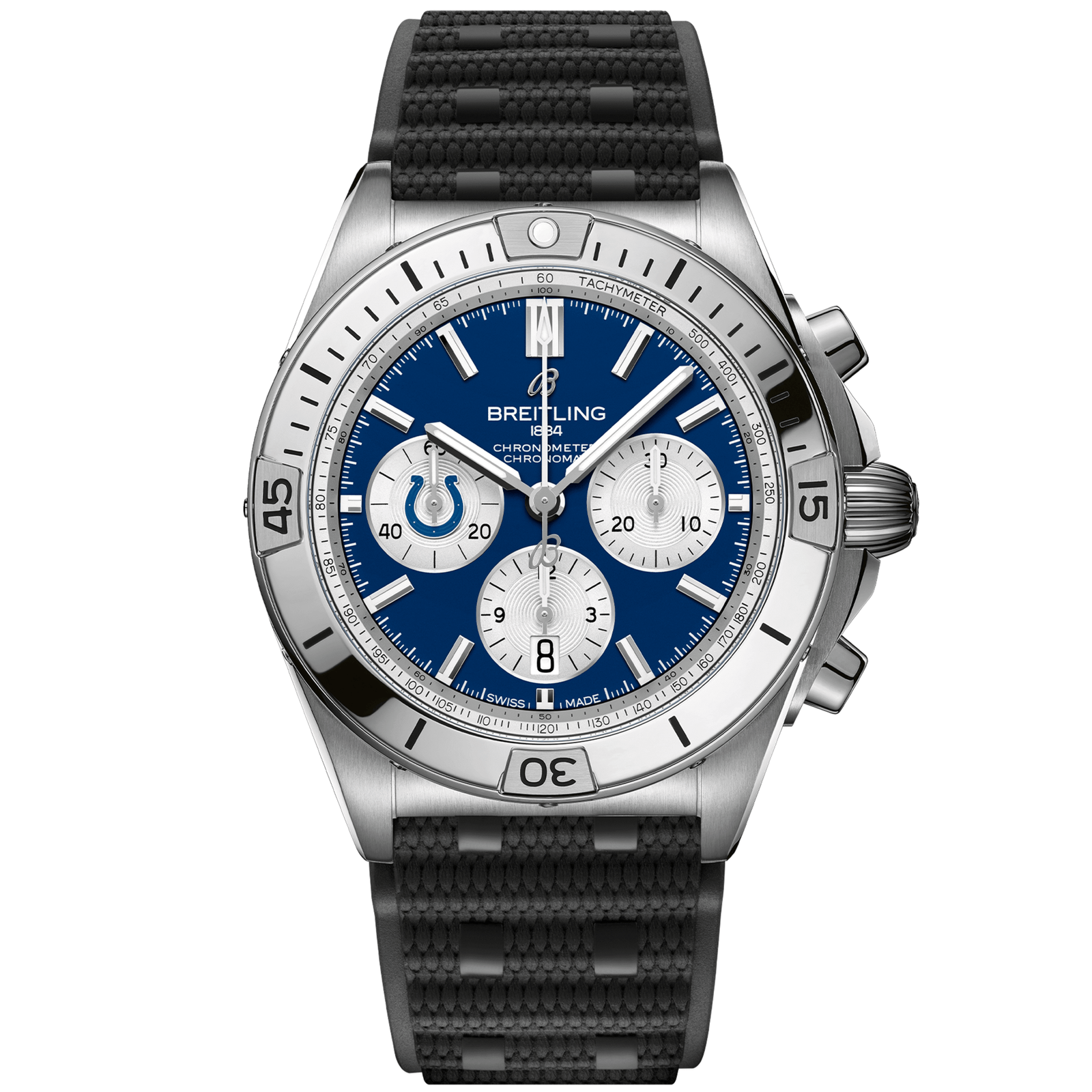 Chronomat_B0142_AB01342B1C2S1_RUBBER_INDIANAPOLIS_COLTS_DIGITAL-scaled-1.png Chronomat B01 42 NFL Indianapolis Colts Edition AB01342B1C2S1 - 图片 1