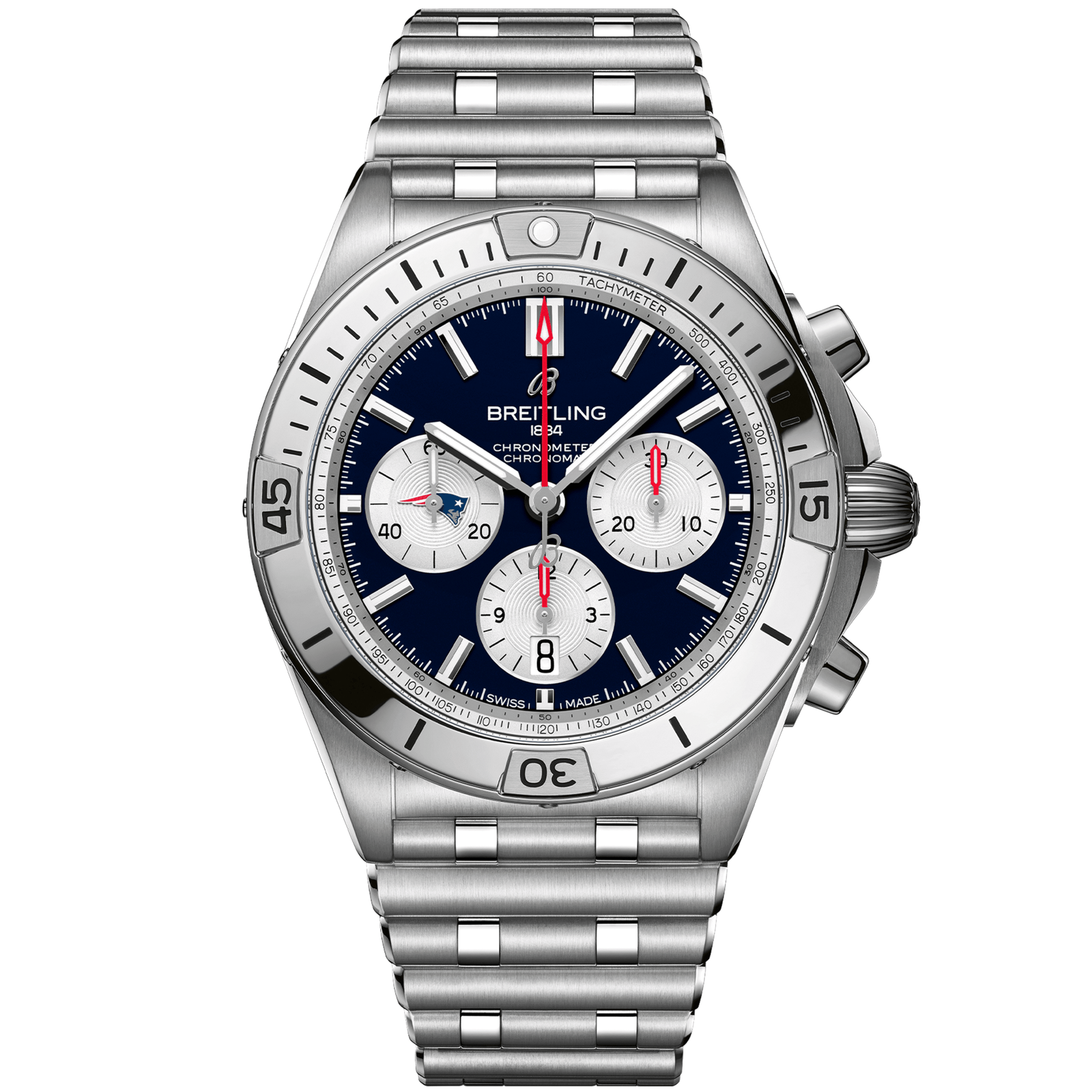Chronomat_B0142_AB01342B1C7A1_STEEL_NEW_ENGLAND_PATRIOTS_DIGITAL-scaled-1.png Chronomat B01 42 NFL New England Patriots Edition AB01342B1C7A1 - Image 1