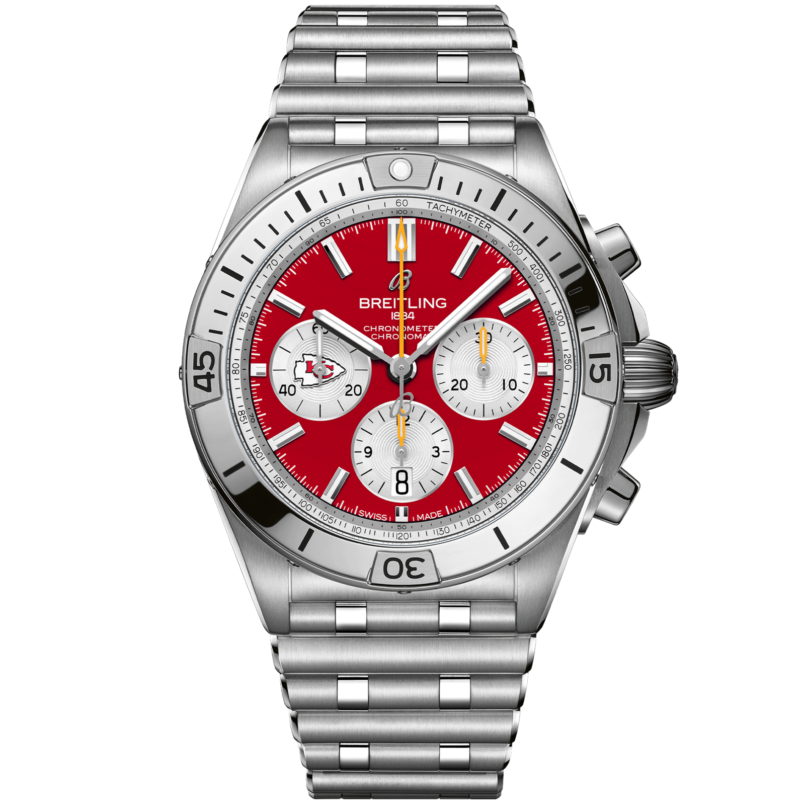 Chronomat_B0142_AB01342B1K5A1_STEEL_KANSAS_CITY_CHIEFS_DIGITAL-scaled-1.png Chronomat B01 42 NFL Kansas City Chiefs Edition AB01342B1K5A1 - Image 1