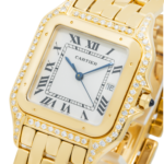 Cartier 18K Yellow Gold Panthere De Cartier 883969 Large Diamond Watch - Image 2