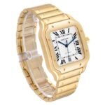 Cartier Santos de Cartier WGSA0029 39.8mm Silvered Opaline Dial With Yellow Gold Bracelet - Image 3