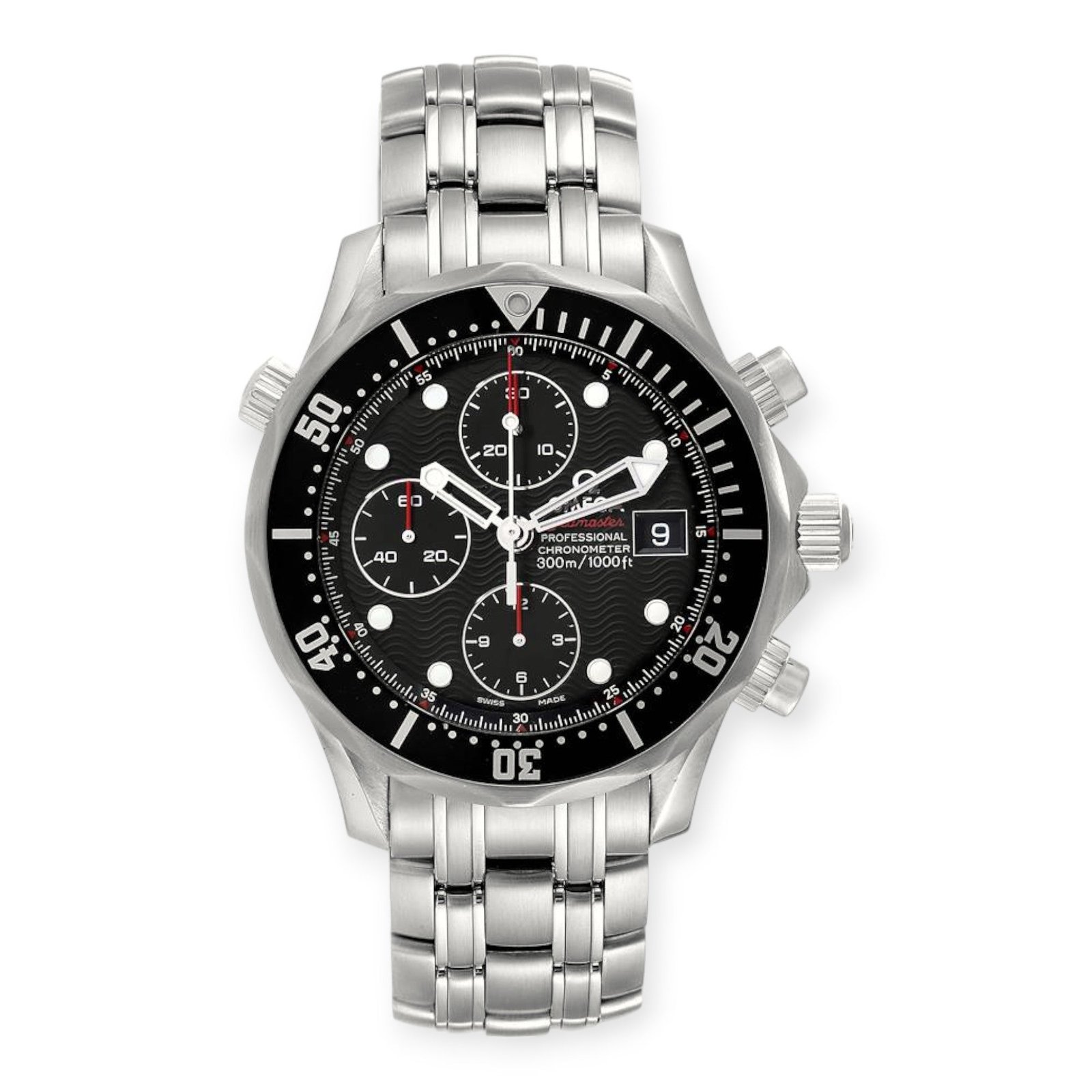 Pre-Owned-Omega-Seamaster-Chronograph-213_30_42_40_01_001-Black-Dial-Steel-Mens-Watch-JD-Watches-NY.jpg Omega Seamaster Chronograph 213.30.42.40.01.001 Black Dial Steel Mens Watch - Image 1