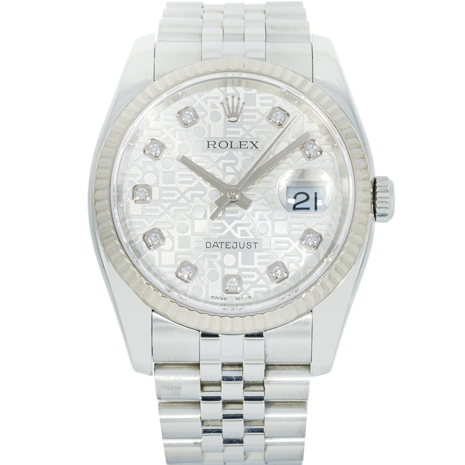 Pre-Owned-Rolex-Datejust-116234-Silver-Jubilee-Diamond-Dial-36mm-JD-Watches-NY.png Rolex Datejust 116234 Silver Jubilee Diamond Dial 36mm - Image 1