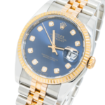 Rolex Datejust 36mm Steel & Rose Gold Fluted Bezel Ref. 116231 with Blue Diamond Dial and Jubilee Bracelet (Year: 2008- 2012) - Image 2
