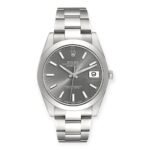 Rolex Datejust 41 Slate Dial 126300 Smooth Bezel Steel Mens Watch
