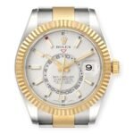 Rolex Sky Dweller Yellow 326933 Gold Steel White Dial Mens Watch - Image 2