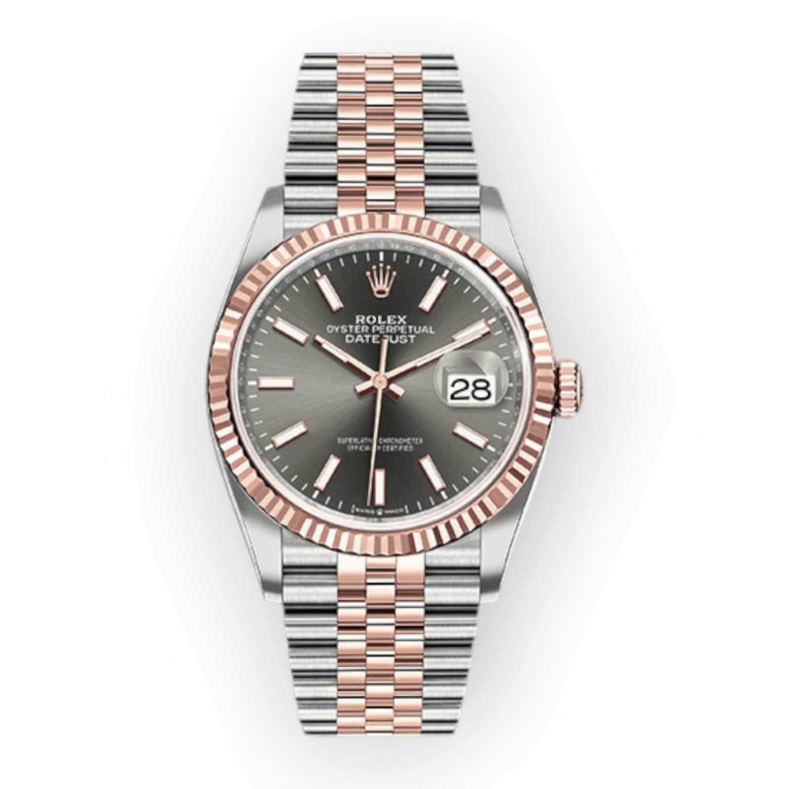 Pre-Owned-Rolex-Steel-and-Everose-Rolesor-Datejust-36-Watch-126231-Dark-Rhodium-Index-Dial-Jubilee-Bracelet-JD-Watches-NY-1.jpg Rolex Steel and Everose Rolesor Datejust 36 Watch 126231 Dark Rhodium Index Dial - Jubilee Bracelet - 图片 1