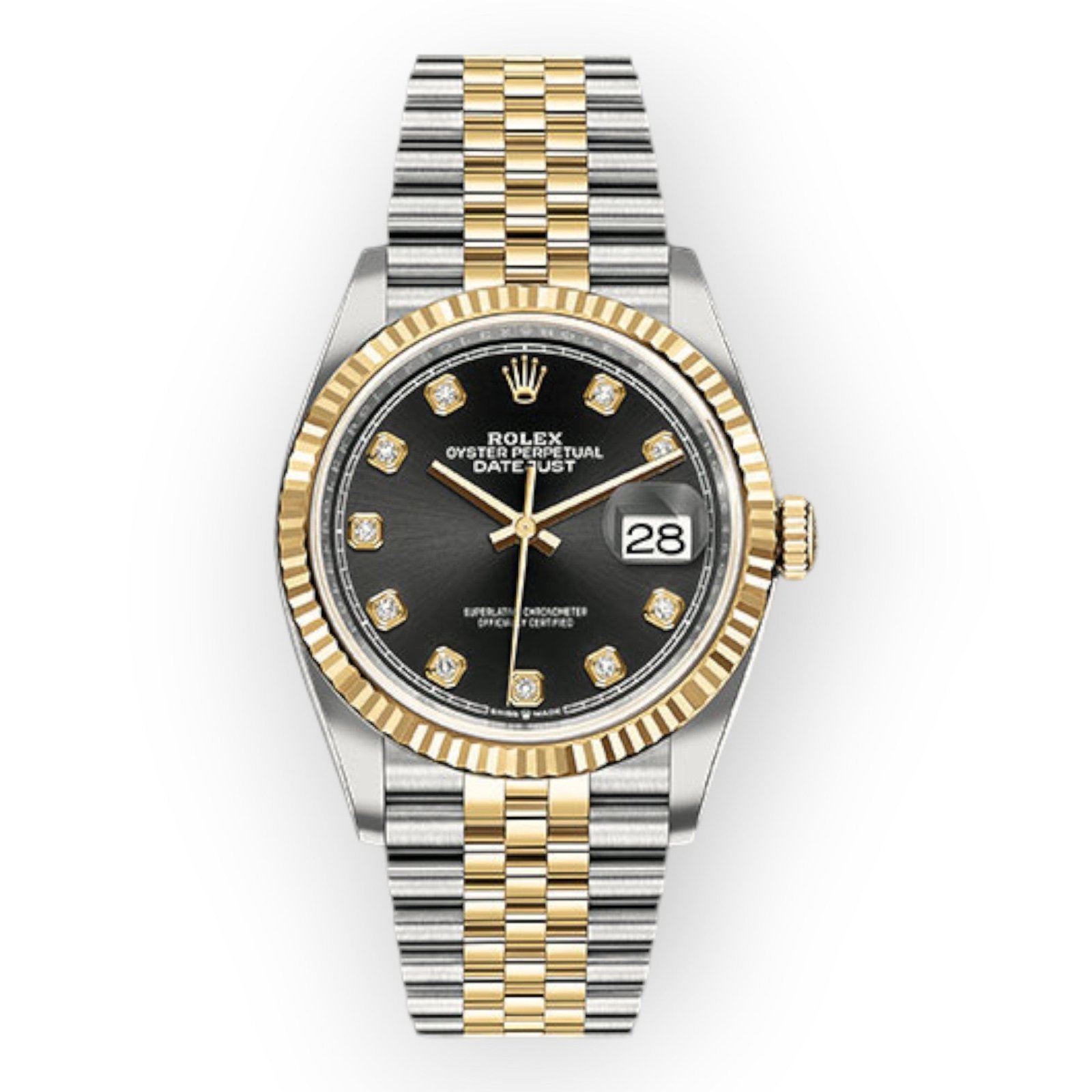 Pre-Owned-Rolex-Steel-and-Yellow-Gold-Datejust-36-Watch-126233-Black-Diamond-Dial-Two-Tone-Jubilee-Bracelet-JD-Watches-NY.jpg Rolex Steel and Yellow Gold Datejust 36 Watch 126233 Black Diamond Dial - Two Tone Jubilee Bracelet - Image 1