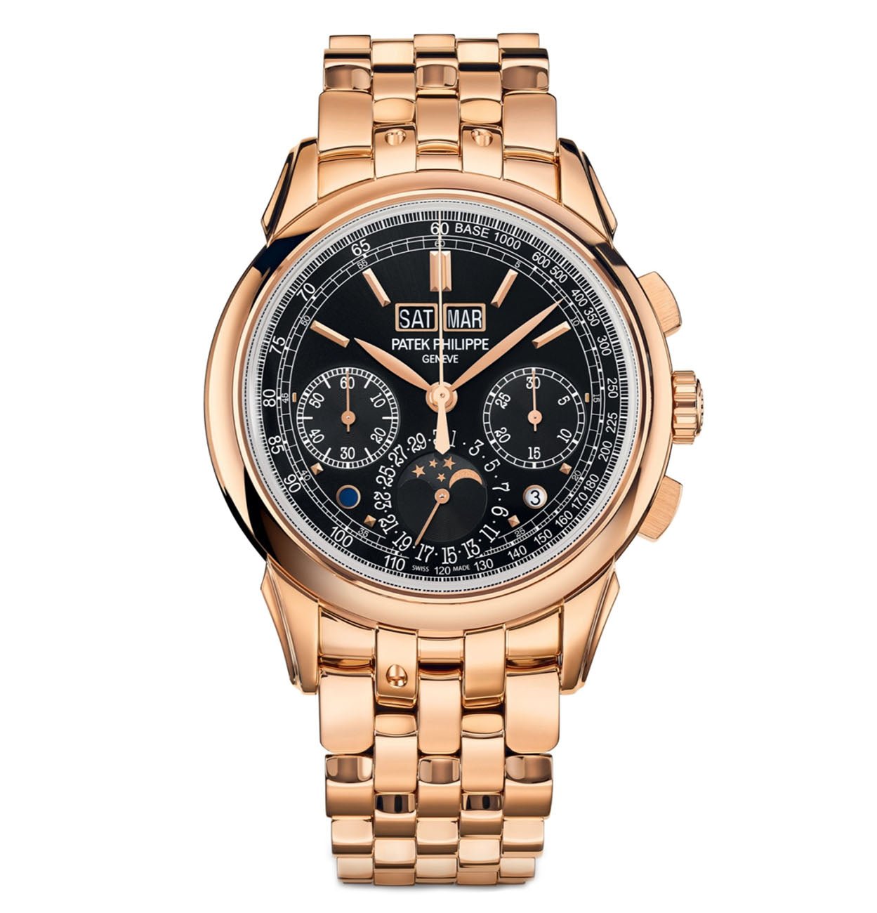 Untitled-1_4cfe0269-163c-406c-962e-599a923147bc.jpg 41mm Perpetual Calendar Chrono 18k Rose Gold Ebony Black Dial On Bracelet - Image 1