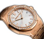 34mm 18k Rose Gold Diamond Bezel Silver Dial Automatic - Image 4